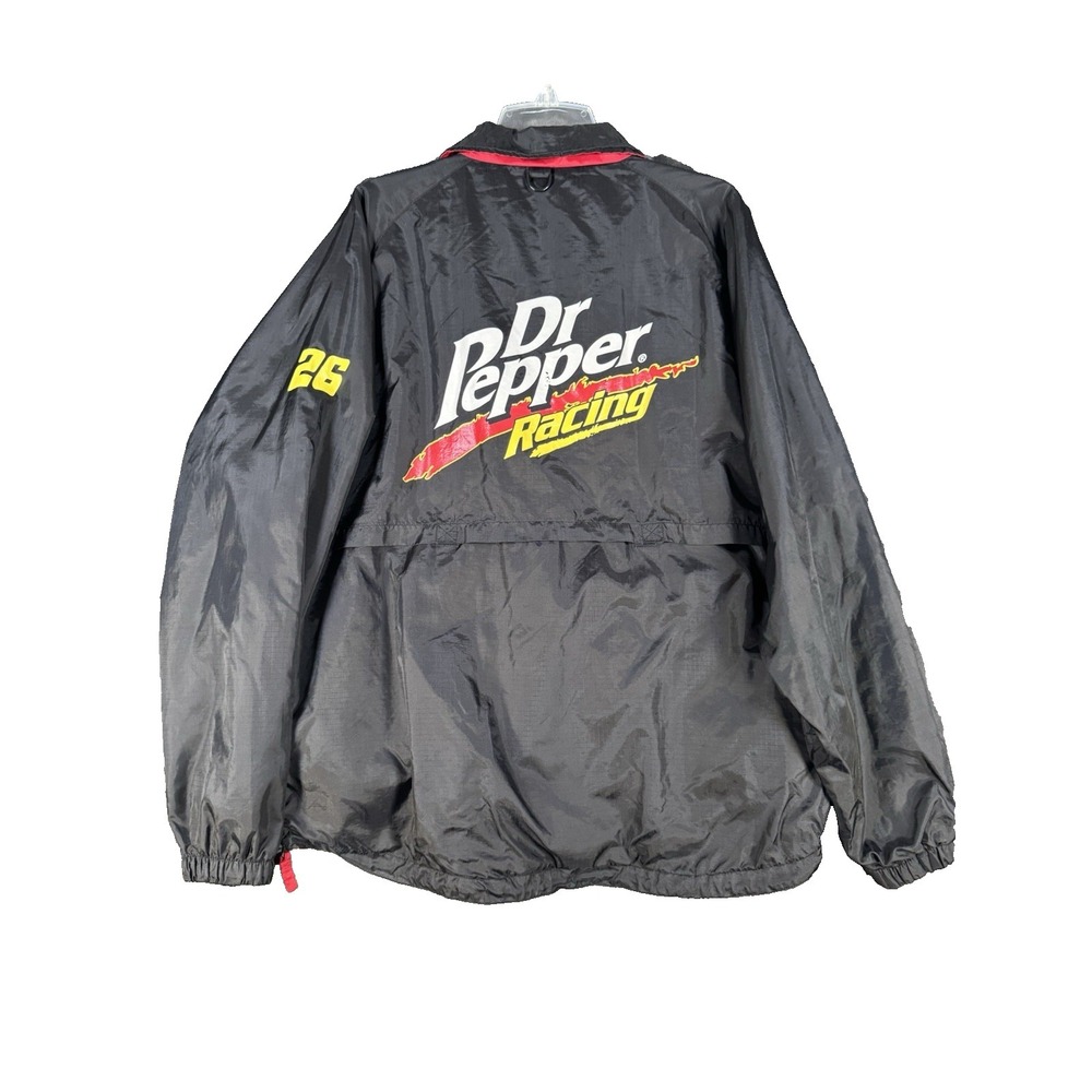 VTG Racing NASCAR Windbraker Jacket Large Dr Pepper Windbreaker #26 Y2K 90'S